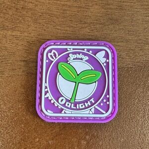 Olight Spring PVC Morale Patch Purple Green Sprout Hook and Loop EDC Accessory